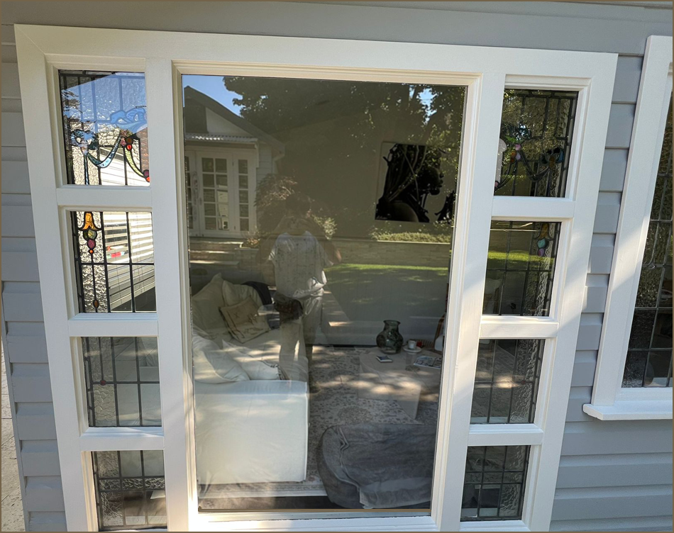 Blackheath house repainting stained glass window 2025