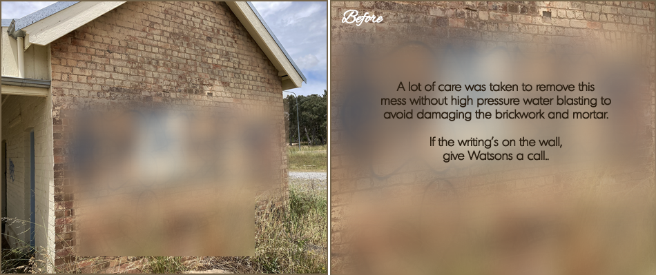 Graffiti Removal Brick Wall Exterior Blue Mountains 2024