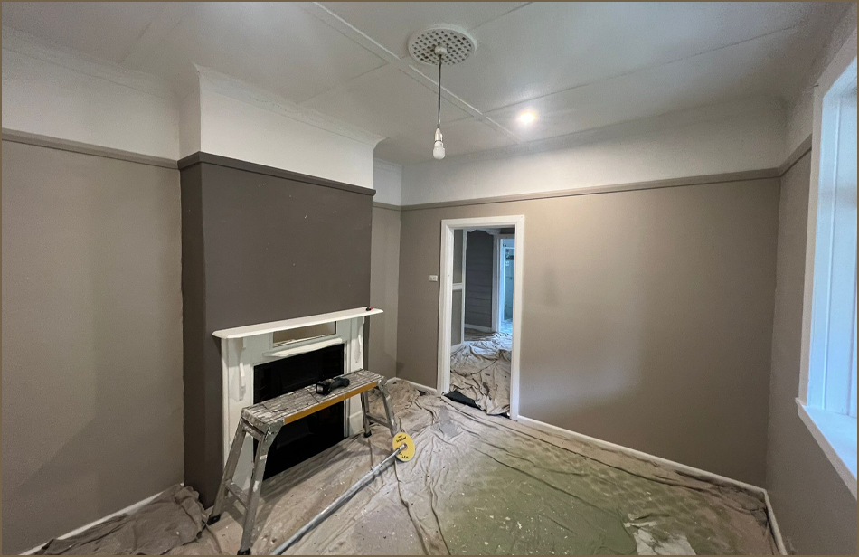 Interior Paint Drab to Fresh Blue Mountains 2024