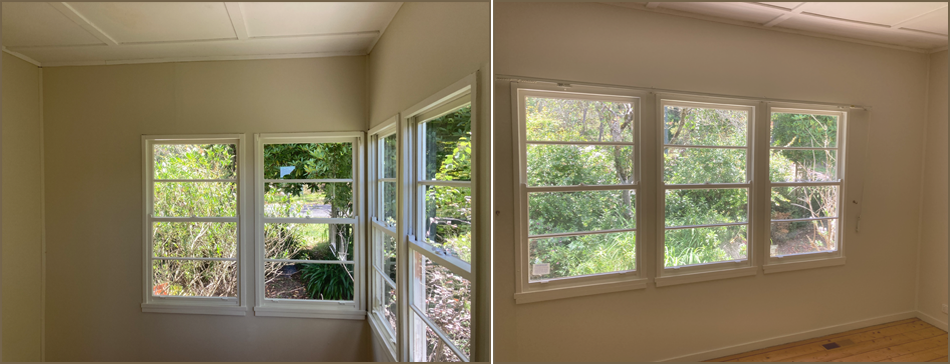 Rental property window and walls repaint for Re-Let Blue Mountains 2024