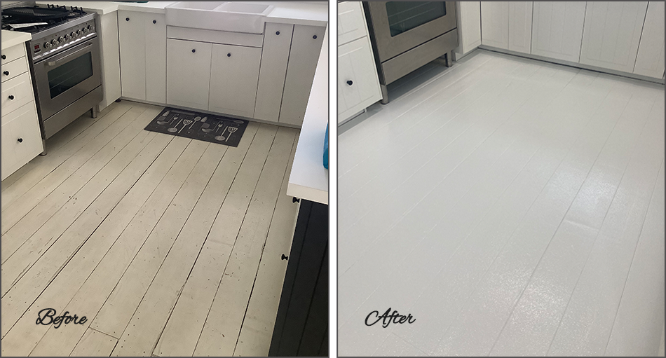 kitchen floor, wood, Lithgow painter and decorator